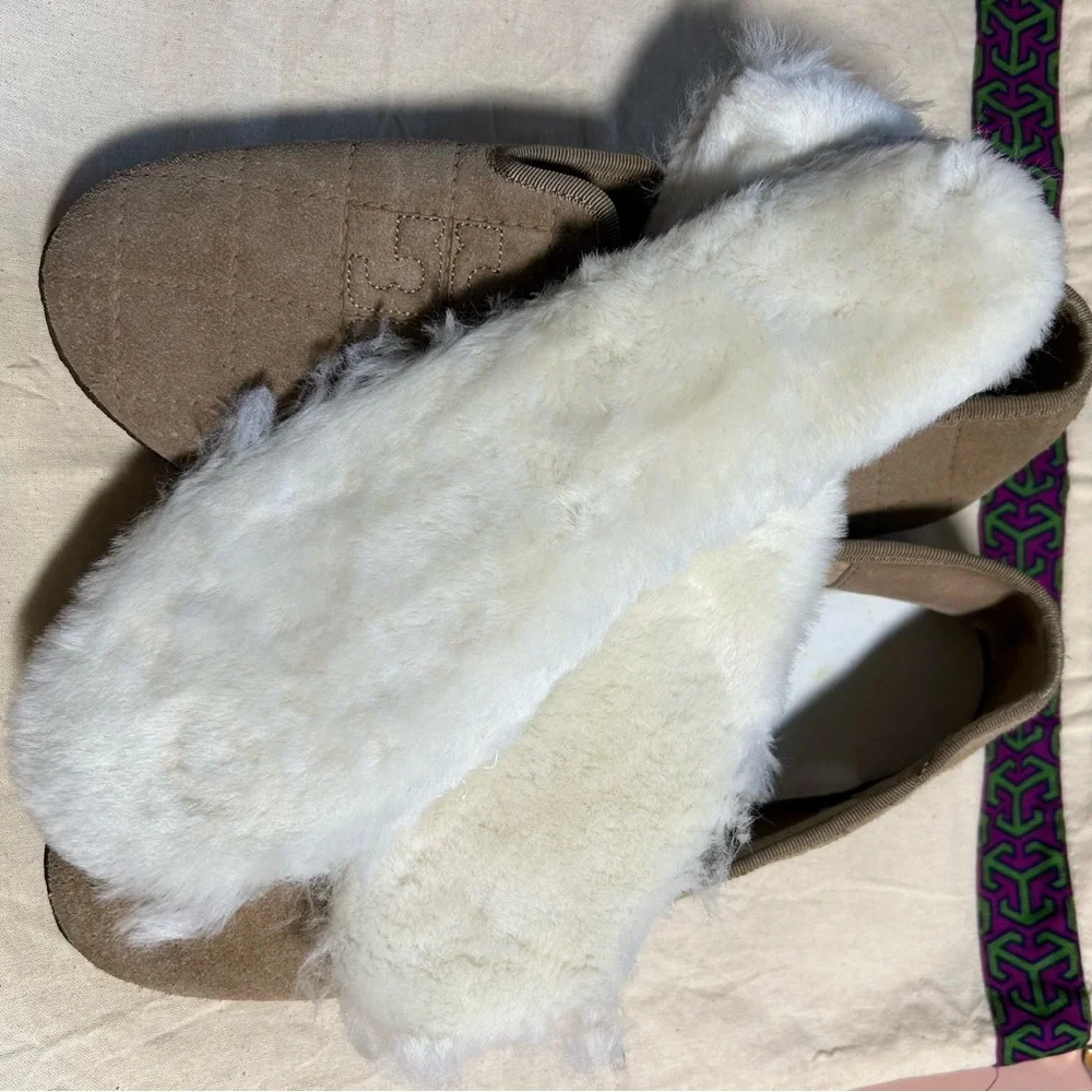 Tory Burch Tan Slippers- new inner soles- Size 10 - Picture 7 of 8